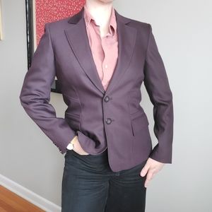 Classic tailored blazer deep eggplant